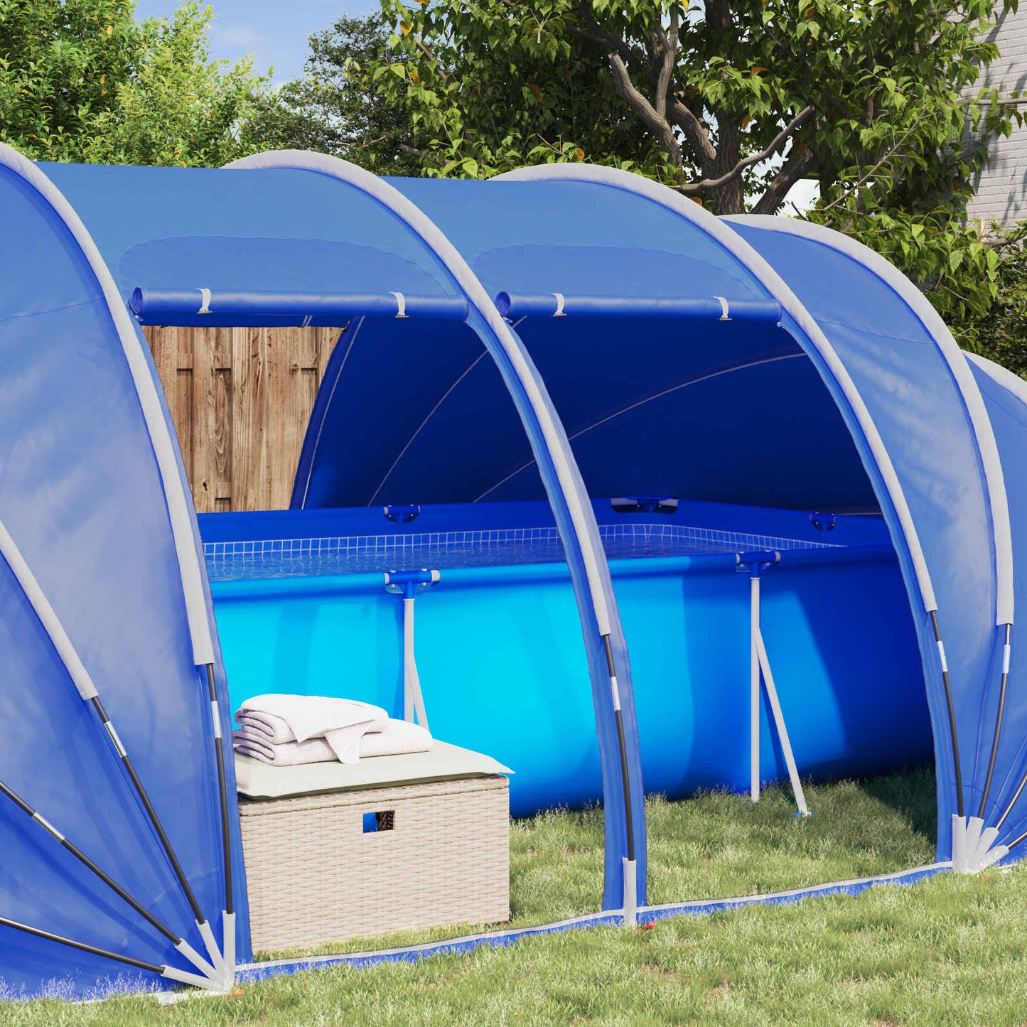 Zwembad Tent Koepel Groen 538 x 440 x 204 cm is nu te koop bij PeponiXL, paradijselijk wonen!