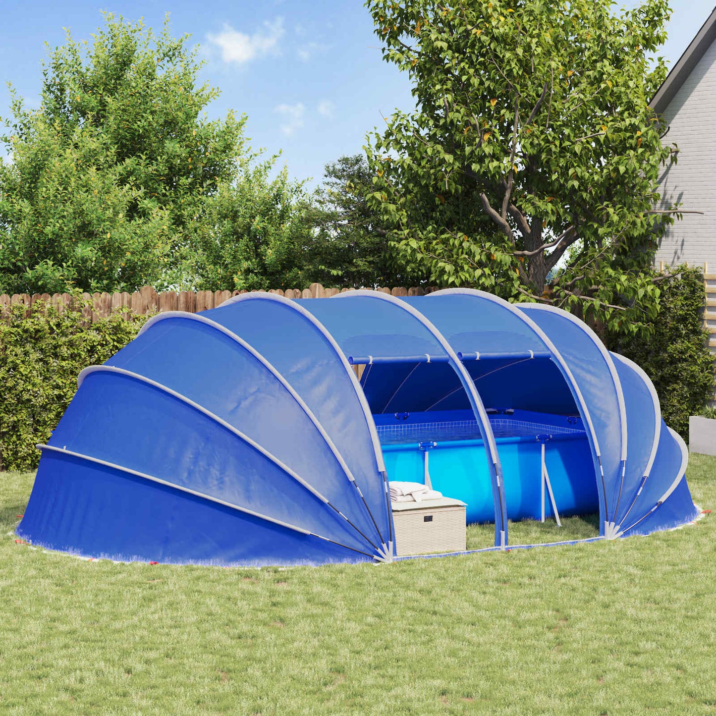 Zwembad Tent Koepel Groen 538 x 440 x 204 cm is nu te koop bij PeponiXL, paradijselijk wonen!