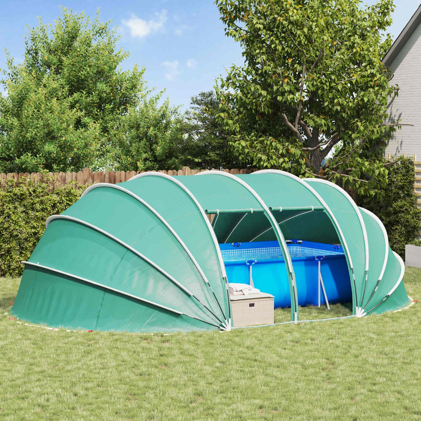 Zwembad Tent Koepel Blauw 538 x 440 x 204 cm is nu te koop bij PeponiXL, paradijselijk wonen!