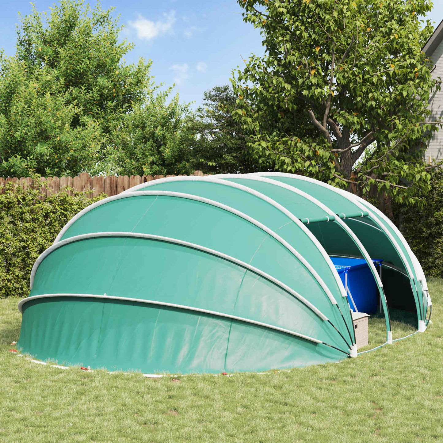 Zwembad Tent Koepel Blauw 640 x 432 x 205 cm is nu te koop bij PeponiXL, paradijselijk wonen!