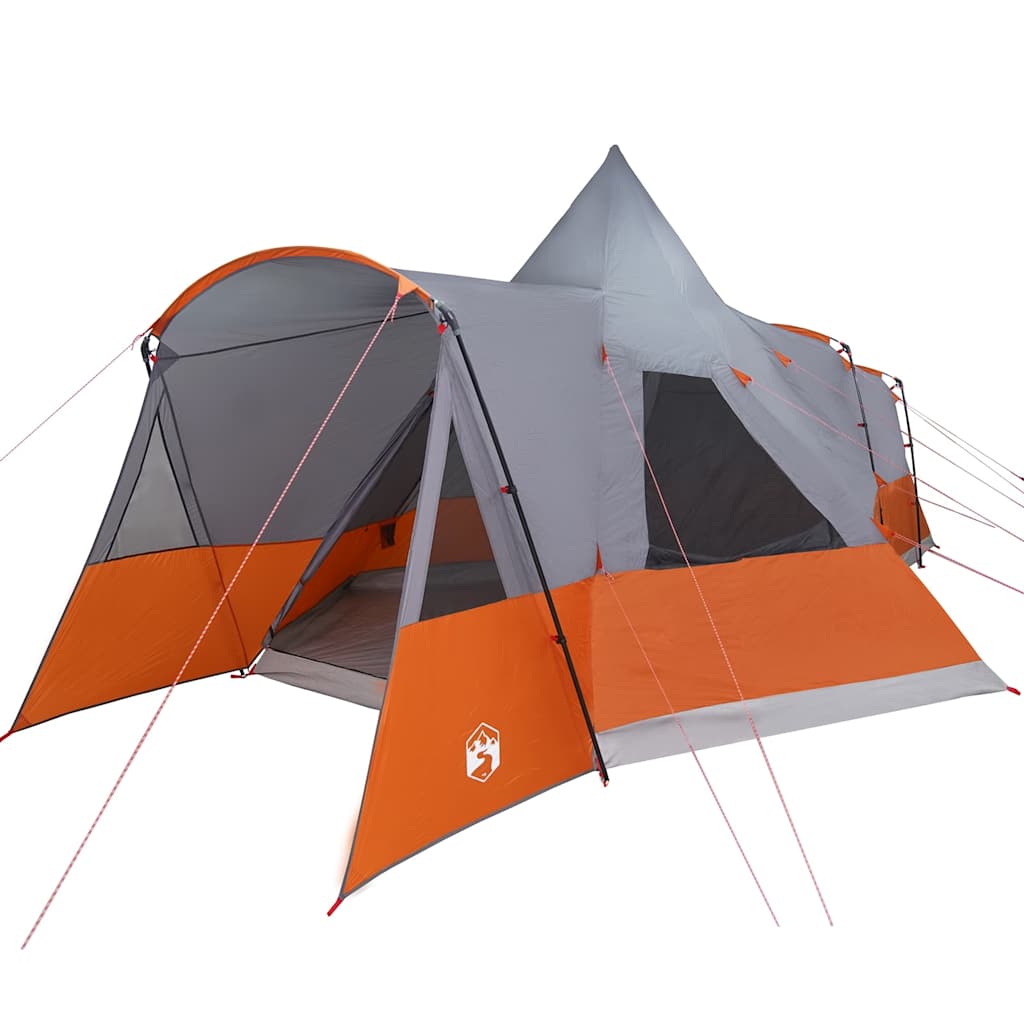 Teepee Tent 8-Persoon Grijs en Oranje 720 x 465 x 295 cm is nu te koop bij PeponiXL, paradijselijk wonen!
