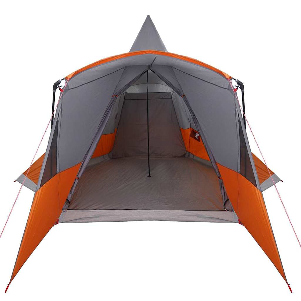 Teepee Tent 8-Persoon Grijs en Oranje 720 x 465 x 295 cm is nu te koop bij PeponiXL, paradijselijk wonen!