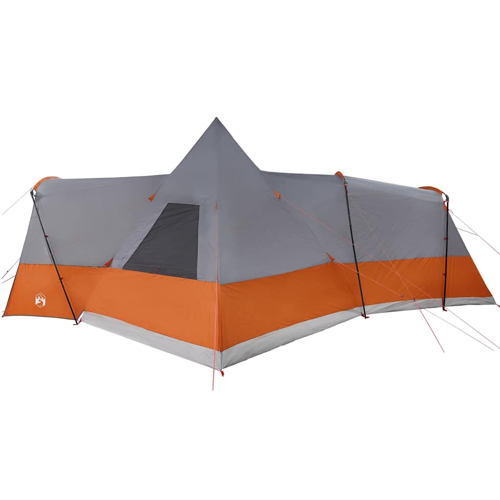 Teepee Tent 8-Persoon Grijs en Oranje 720 x 465 x 295 cm is nu te koop bij PeponiXL, paradijselijk wonen!