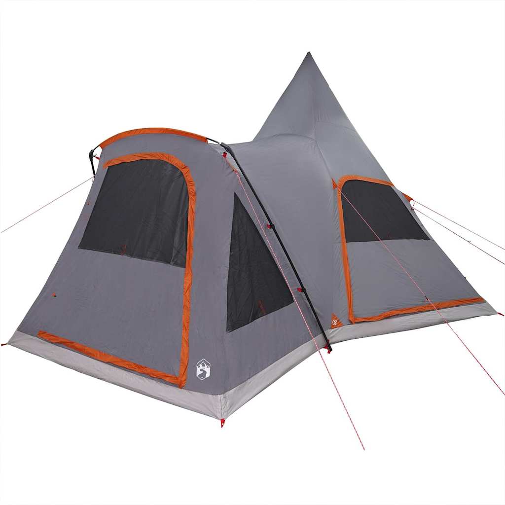 Teepee Tent 5-Person met dak Grijs en Oranje 545 x 450 x 295 cm is nu te koop bij PeponiXL, paradijselijk wonen!