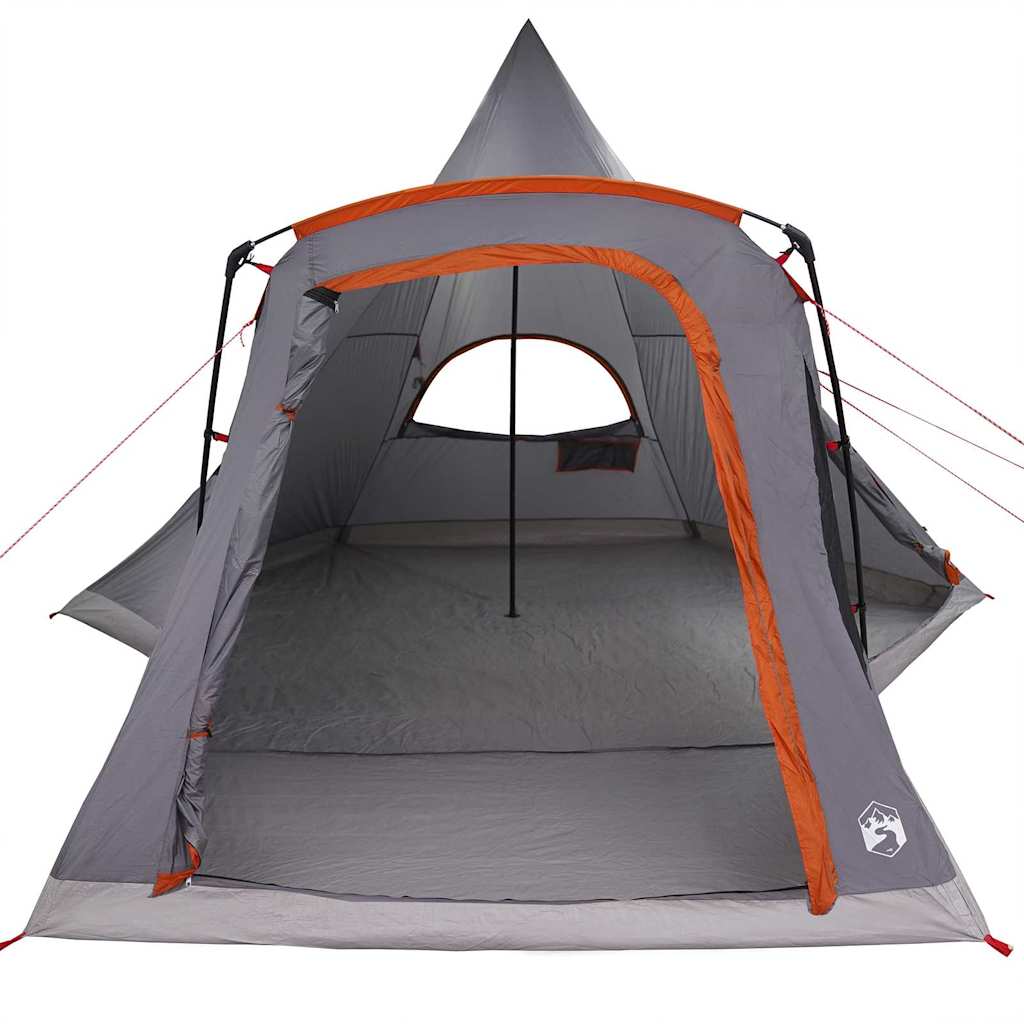Teepee Tent 5-Person met dak Grijs en Oranje 545 x 450 x 295 cm is nu te koop bij PeponiXL, paradijselijk wonen!