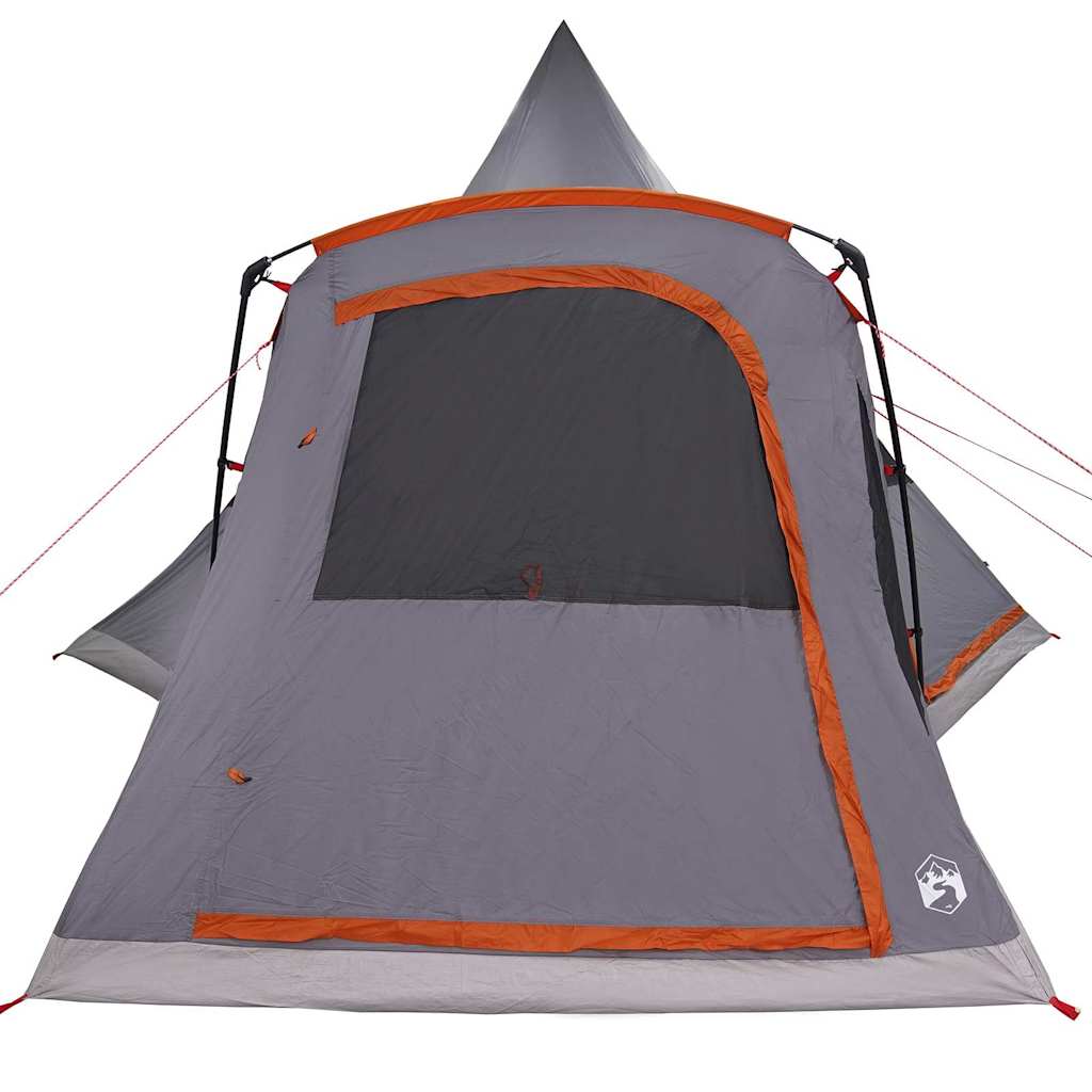 Teepee Tent 5-Person met dak Grijs en Oranje 545 x 450 x 295 cm is nu te koop bij PeponiXL, paradijselijk wonen!