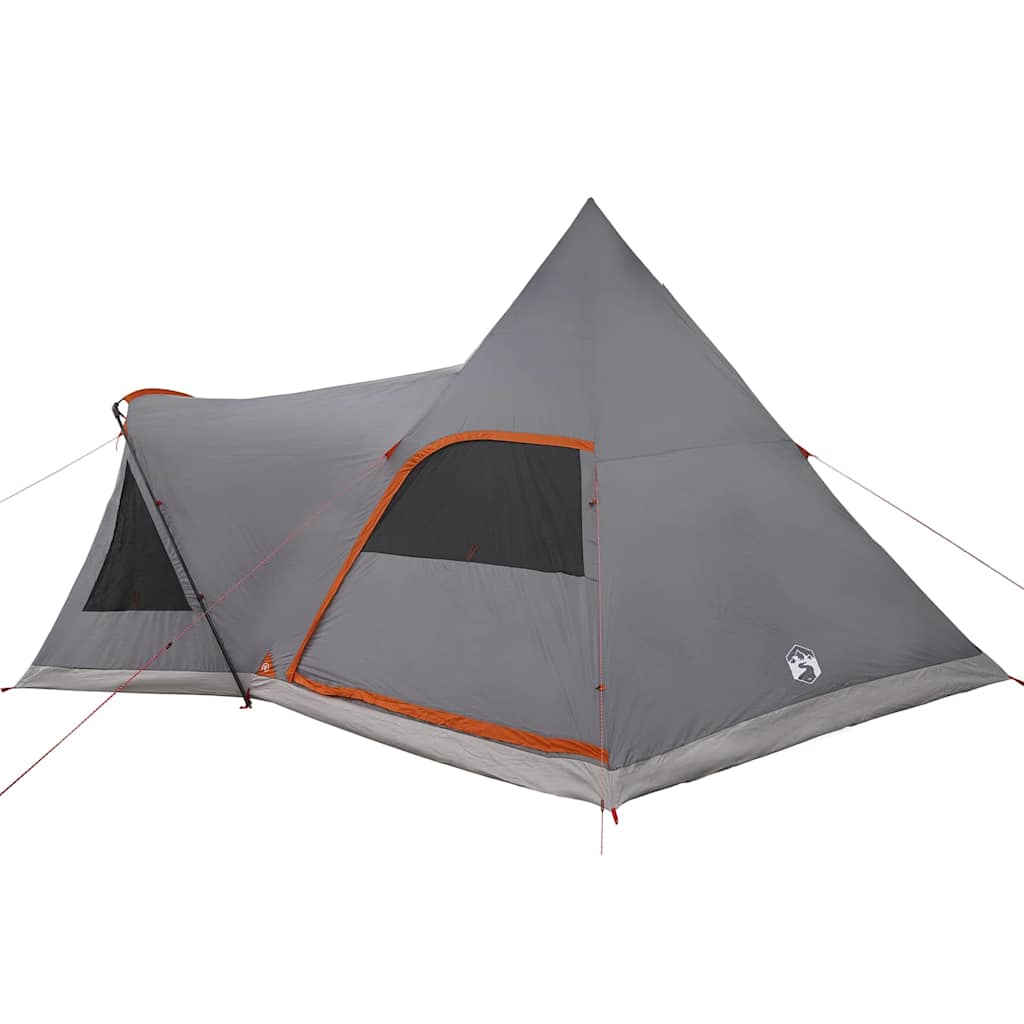 Teepee Tent 5-Person met dak Grijs en Oranje 545 x 450 x 295 cm is nu te koop bij PeponiXL, paradijselijk wonen!