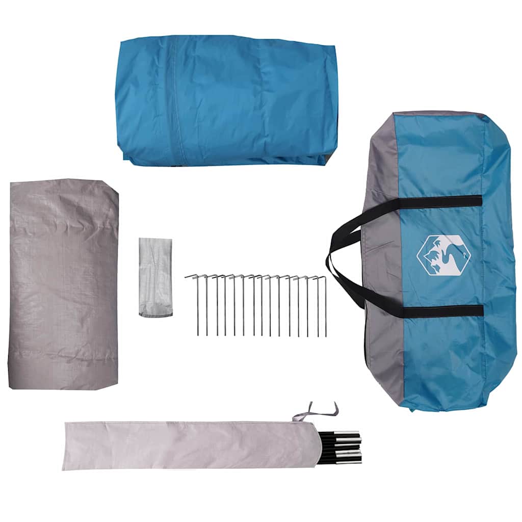 Tunnel Tent 8-Person met dak Blauw 710 x 460 x 245 cm is nu te koop bij PeponiXL, paradijselijk wonen!