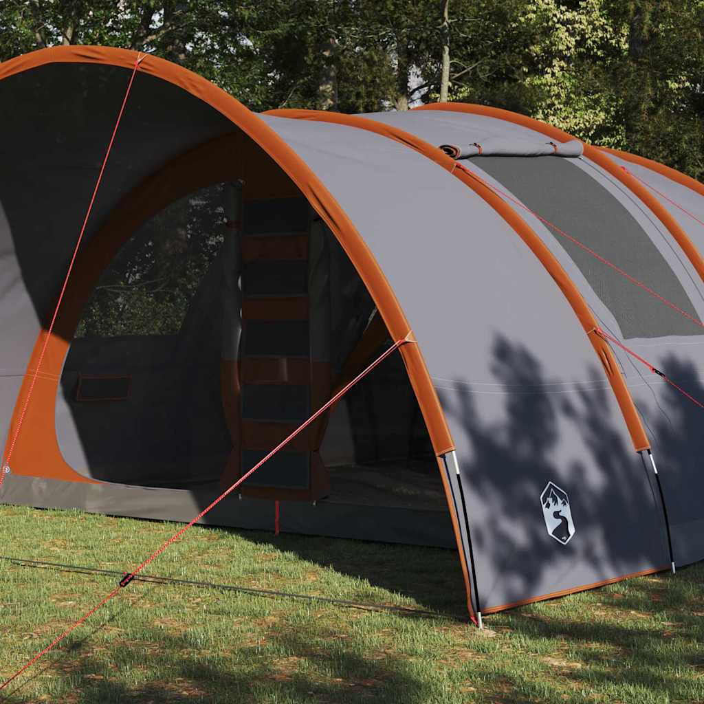 Tunnel Tent 8-Person met dak Grijs en Oranje 710 x 460 x 245 cm is nu te koop bij PeponiXL, paradijselijk wonen!