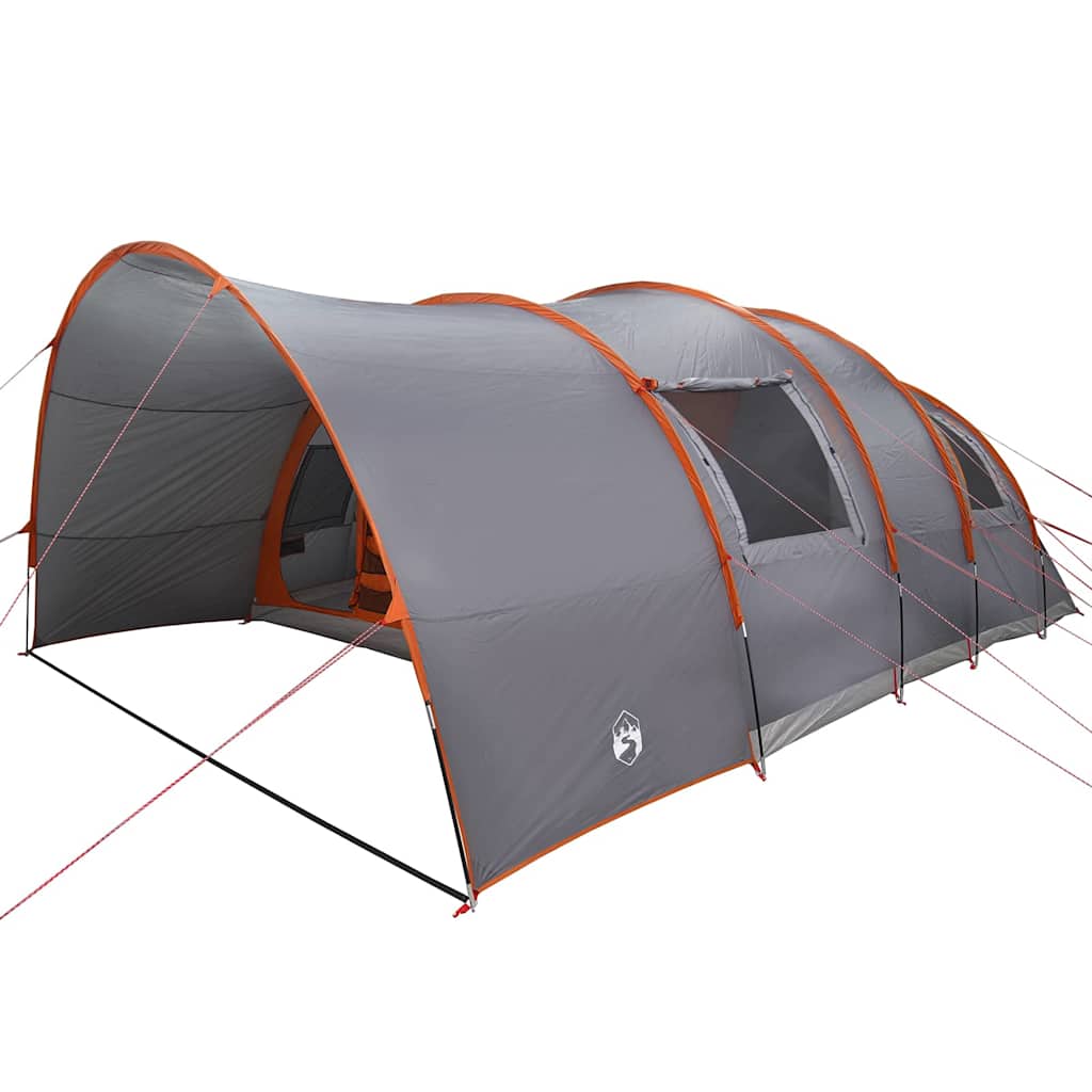 Tunnel Tent 8-Person met dak Grijs en Oranje 710 x 460 x 245 cm is nu te koop bij PeponiXL, paradijselijk wonen!