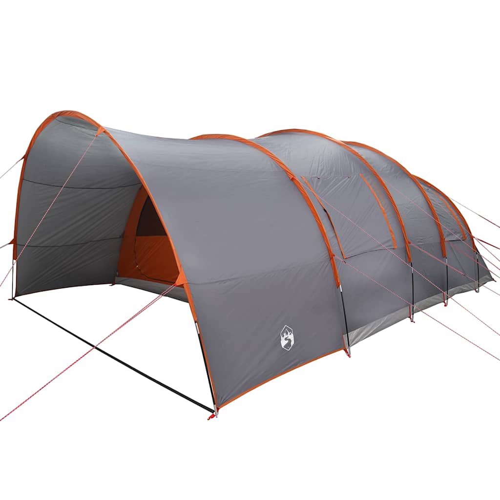 Tunnel Tent 8-Person met dak Grijs en Oranje 710 x 460 x 245 cm is nu te koop bij PeponiXL, paradijselijk wonen!