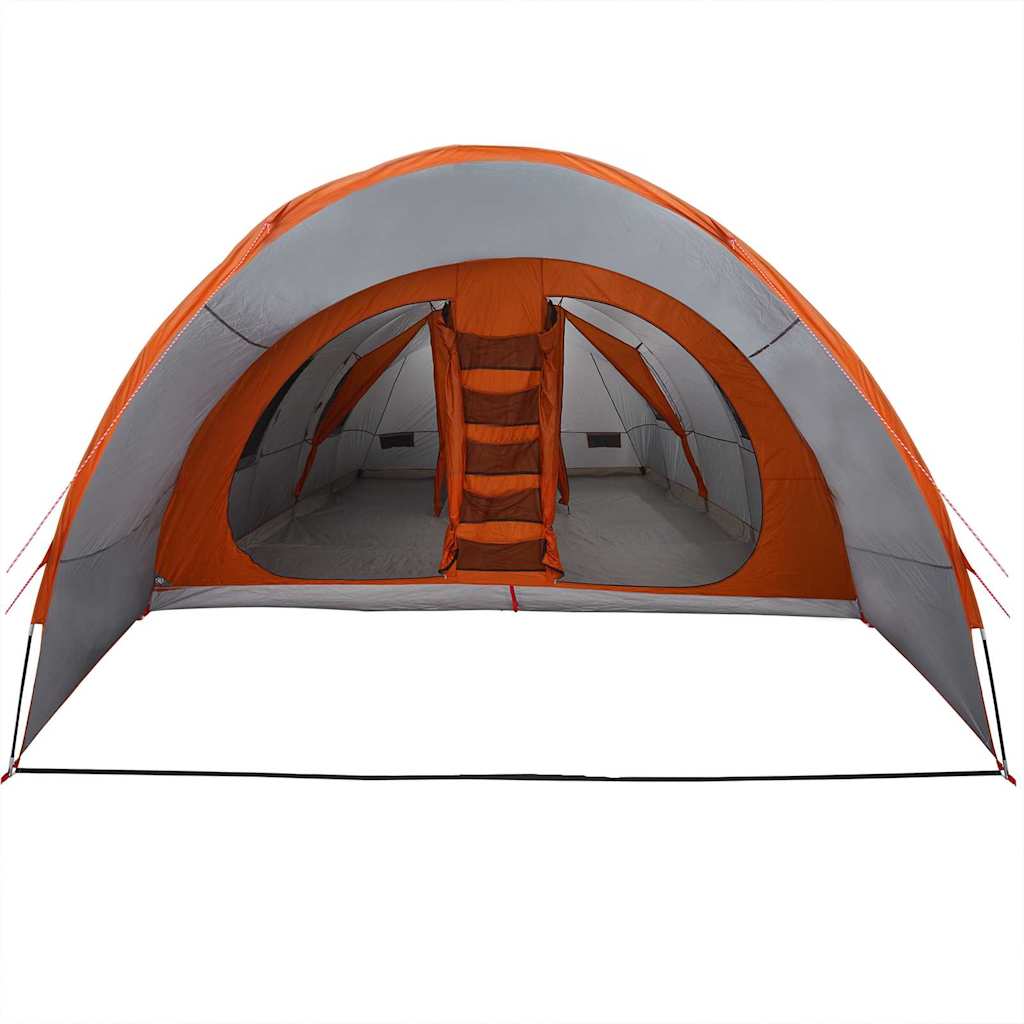 Tunnel Tent 8-Person met dak Grijs en Oranje 710 x 460 x 245 cm is nu te koop bij PeponiXL, paradijselijk wonen!