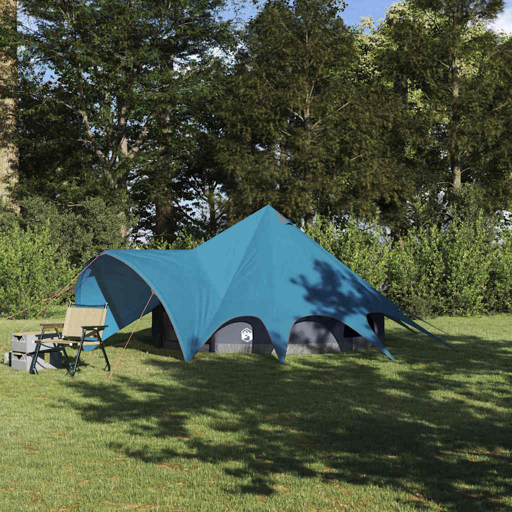 Teepee Tent 3-Person met dak Blauw en Grijs 312 x 312 x 197 cm is nu te koop bij PeponiXL, paradijselijk wonen!