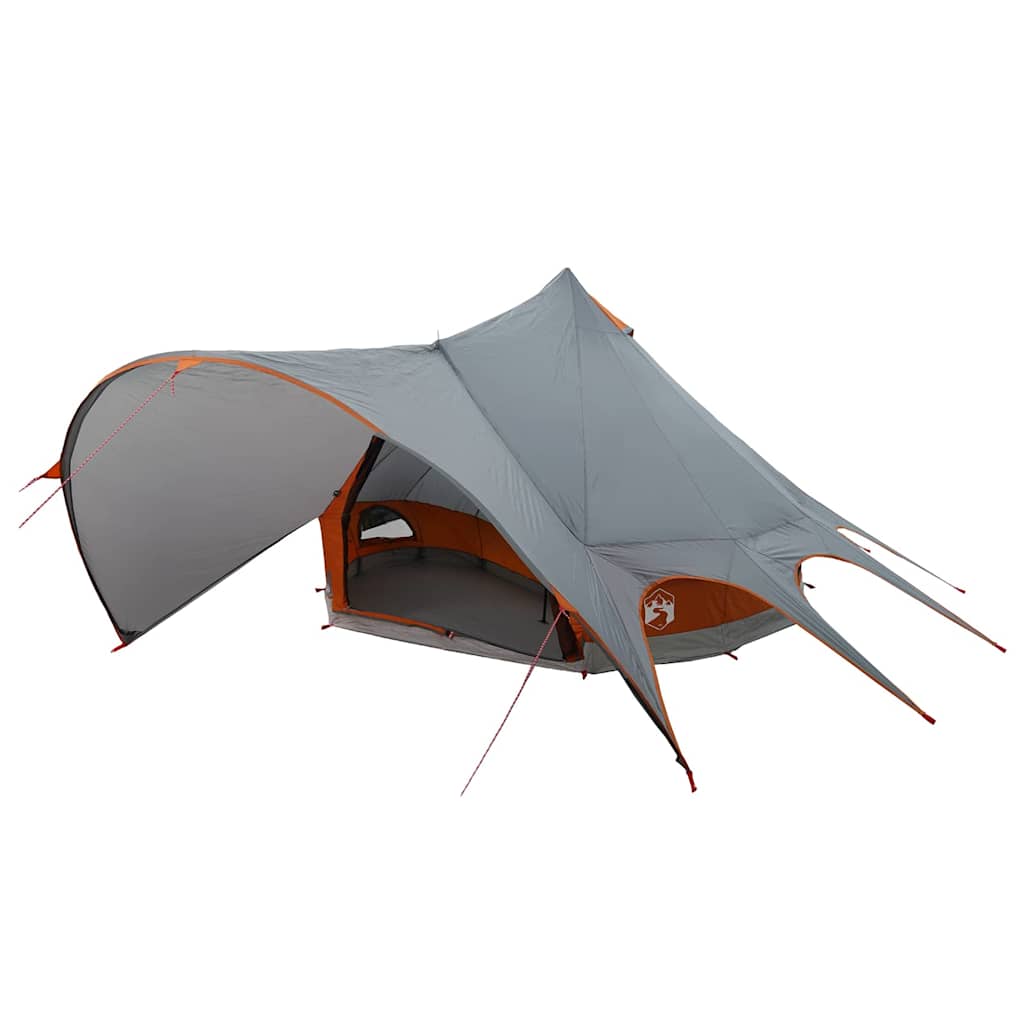 Teepee Tent 3-Person met dak Grijs en Oranje 600 x 600 x 347 cm is nu te koop bij PeponiXL, paradijselijk wonen!