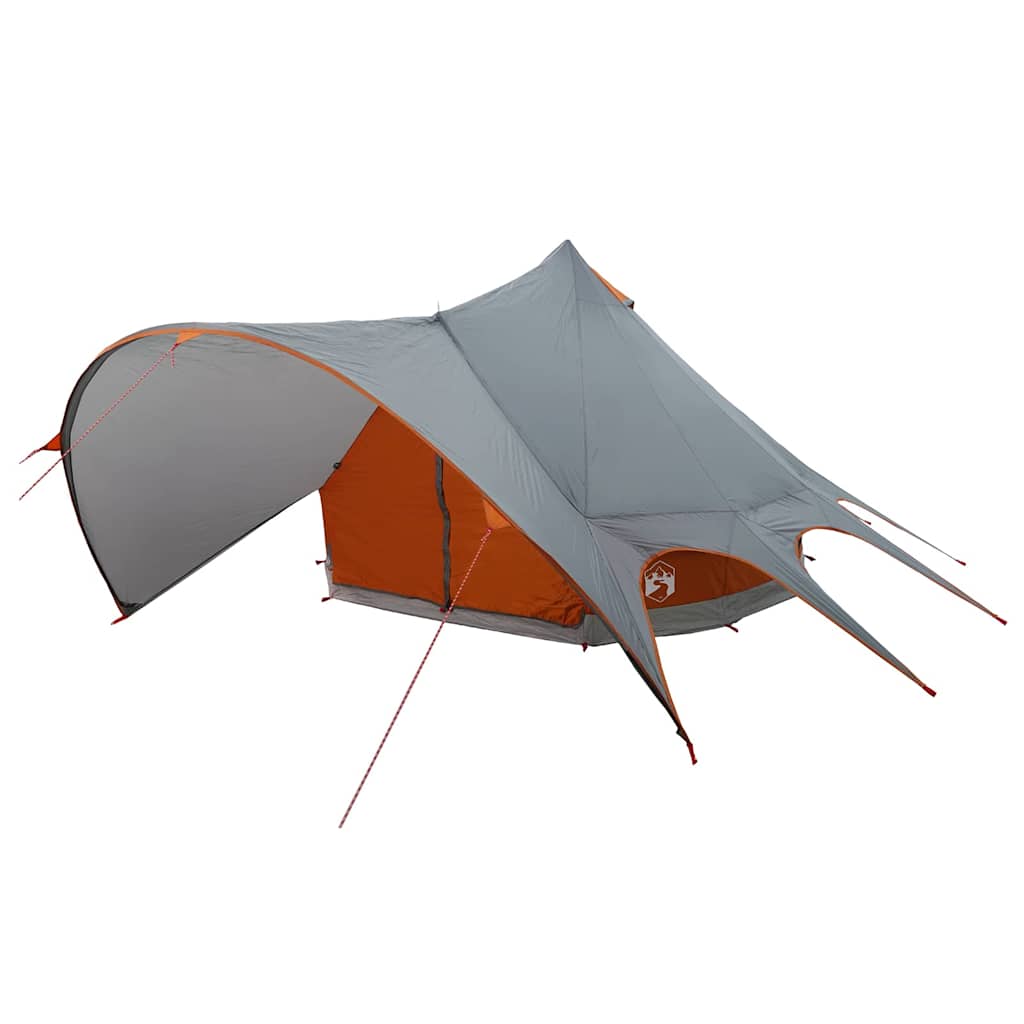Teepee Tent 3-Person met dak Grijs en Oranje 600 x 600 x 347 cm is nu te koop bij PeponiXL, paradijselijk wonen!