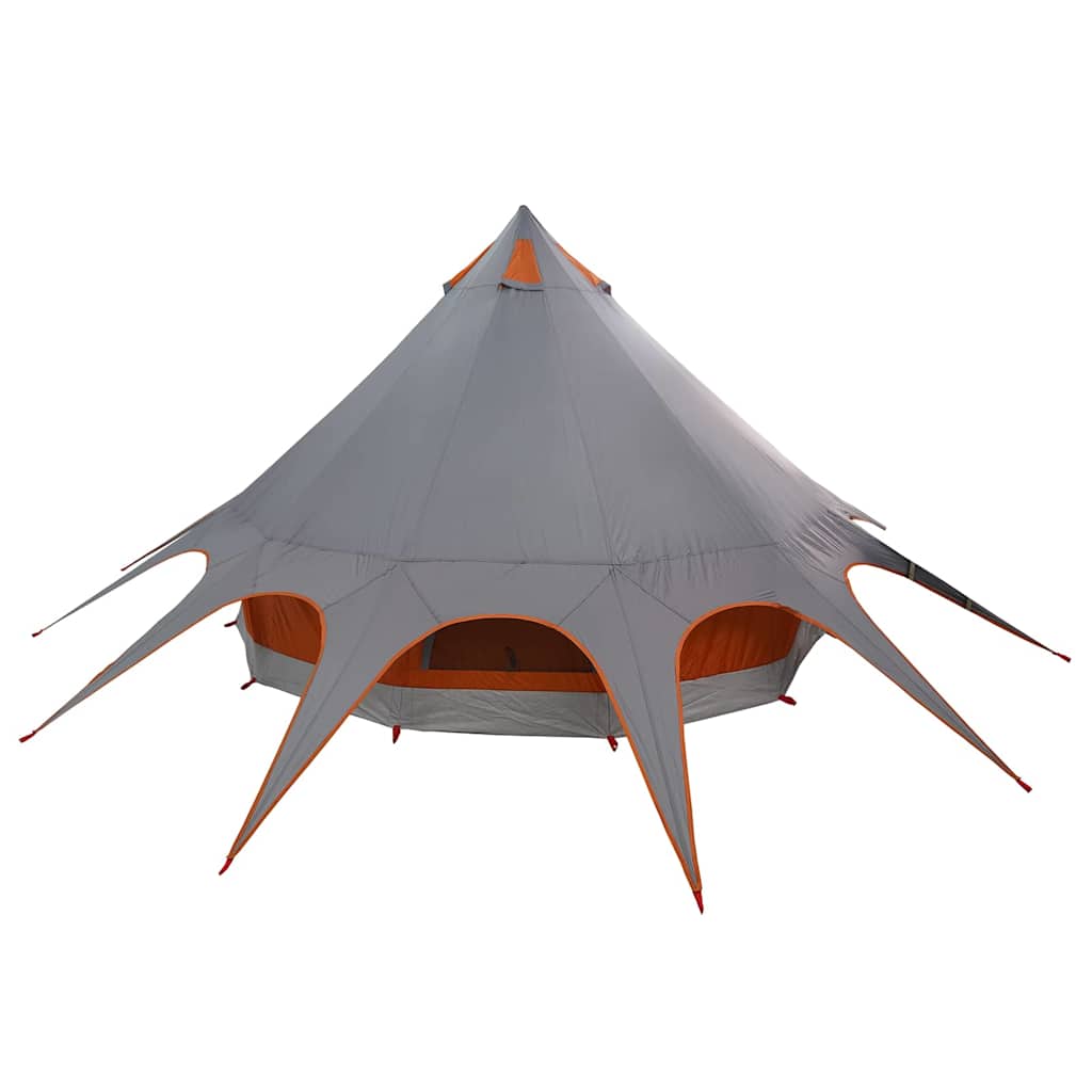 Teepee Tent 3-Person met dak Grijs en Oranje 600 x 600 x 347 cm is nu te koop bij PeponiXL, paradijselijk wonen!
