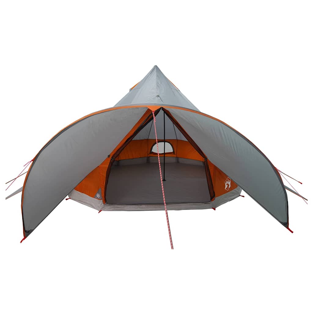 Teepee Tent 3-Person met dak Grijs en Oranje 600 x 600 x 347 cm is nu te koop bij PeponiXL, paradijselijk wonen!