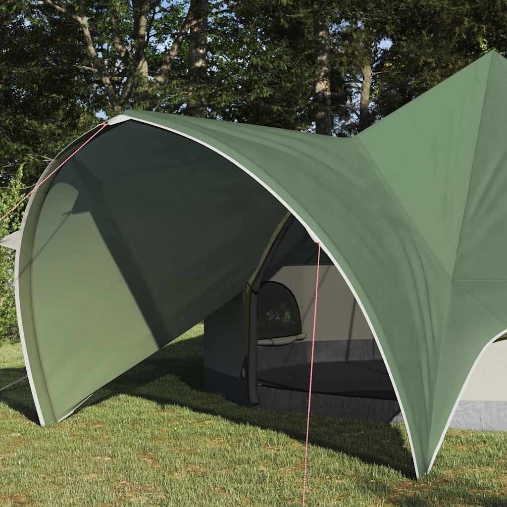 Teepee Tent 5-Person met dak Groen en Grijs 600 x 600 x 347 cm is nu te koop bij PeponiXL, paradijselijk wonen!