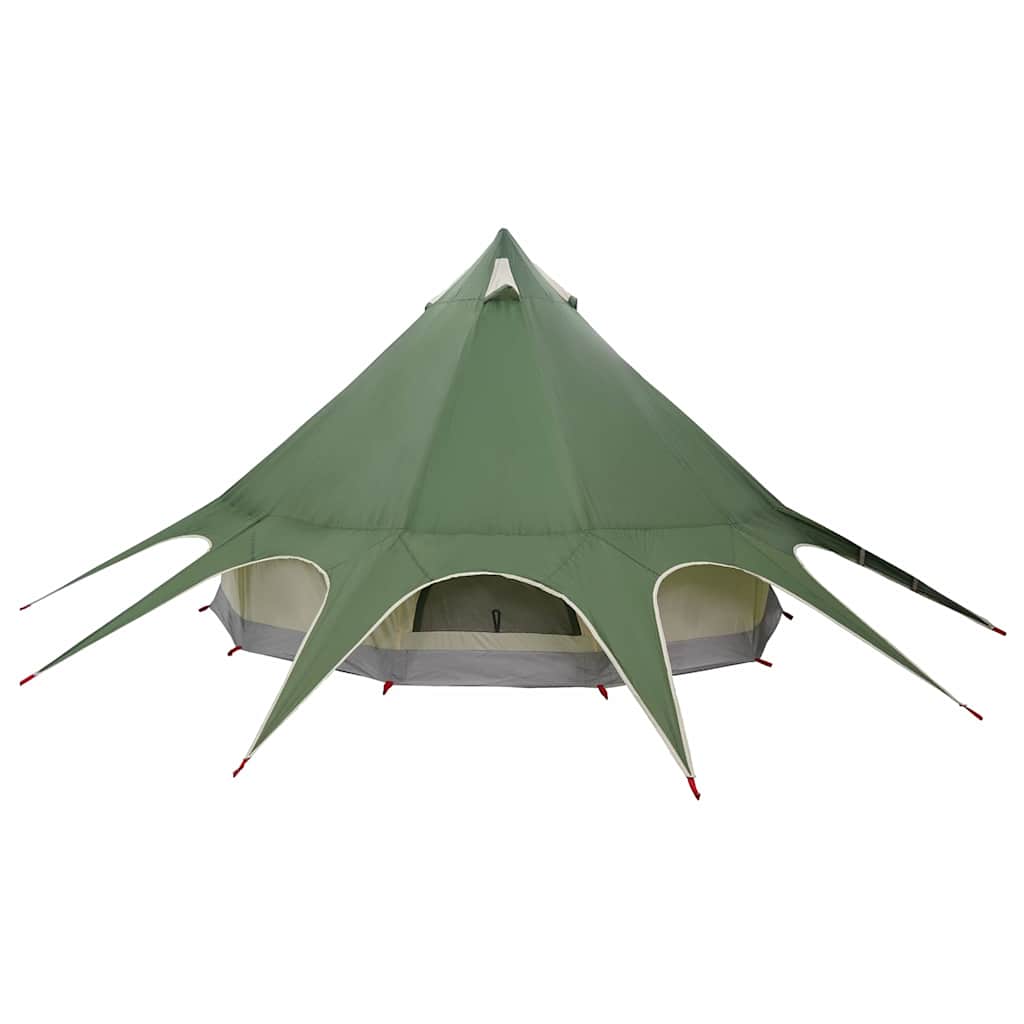 Teepee Tent 5-Person met dak Groen en Grijs 600 x 600 x 347 cm is nu te koop bij PeponiXL, paradijselijk wonen!
