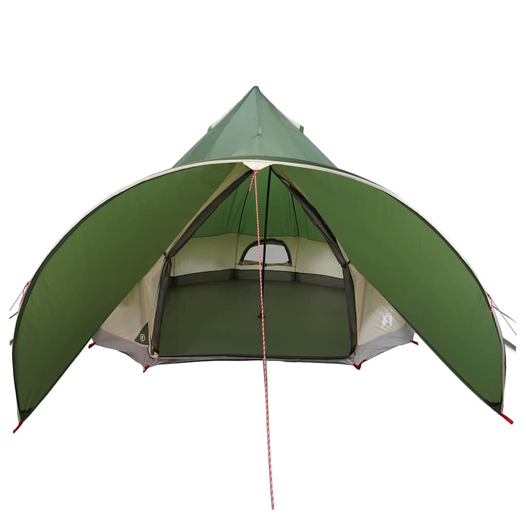 Teepee Tent 5-Person met dak Groen en Grijs 600 x 600 x 347 cm is nu te koop bij PeponiXL, paradijselijk wonen!