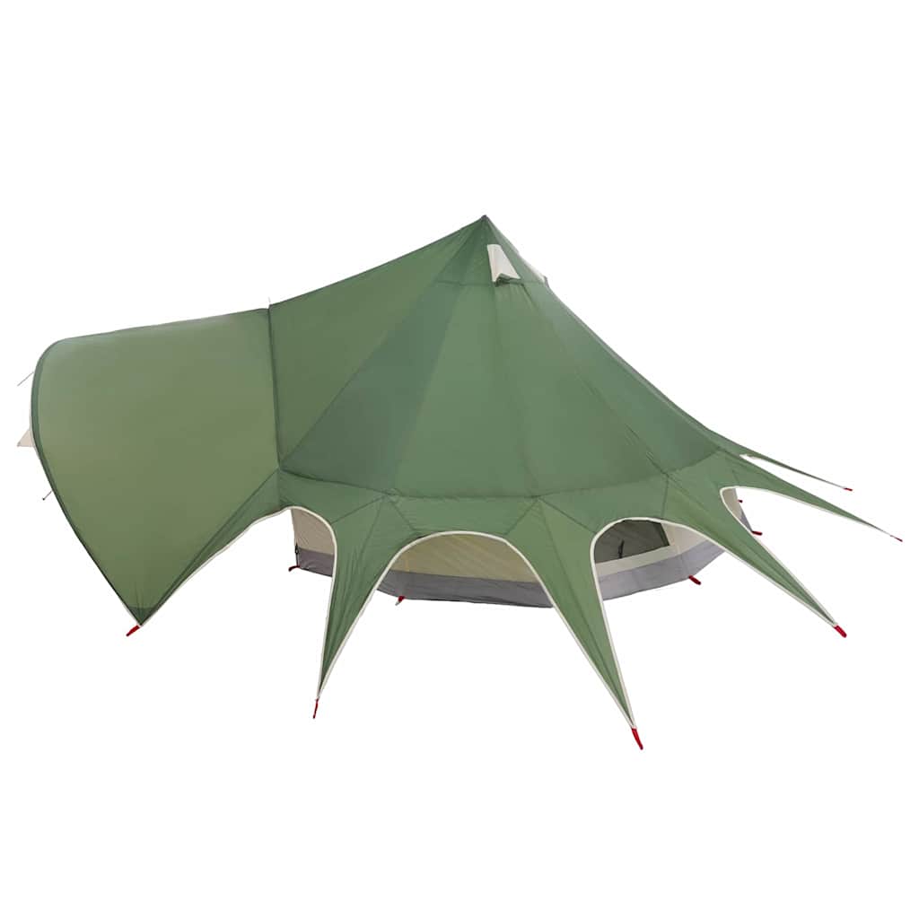 Teepee Tent 5-Person met dak Groen en Grijs 600 x 600 x 347 cm is nu te koop bij PeponiXL, paradijselijk wonen!