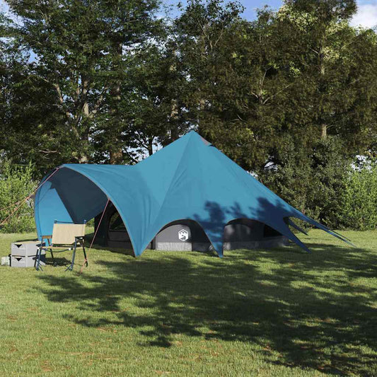Teepee Tent 5-Person met dak Blauw en Grijs 415 x 415 x 247 cm is nu te koop bij PeponiXL, paradijselijk wonen!