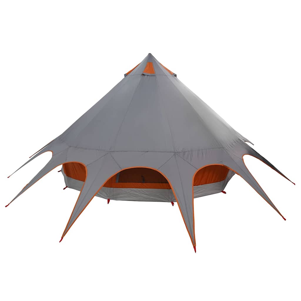 Teepee Tent 5-Person met dak Grijs en Oranje 415 x 415 x 247 cm is nu te koop bij PeponiXL, paradijselijk wonen!