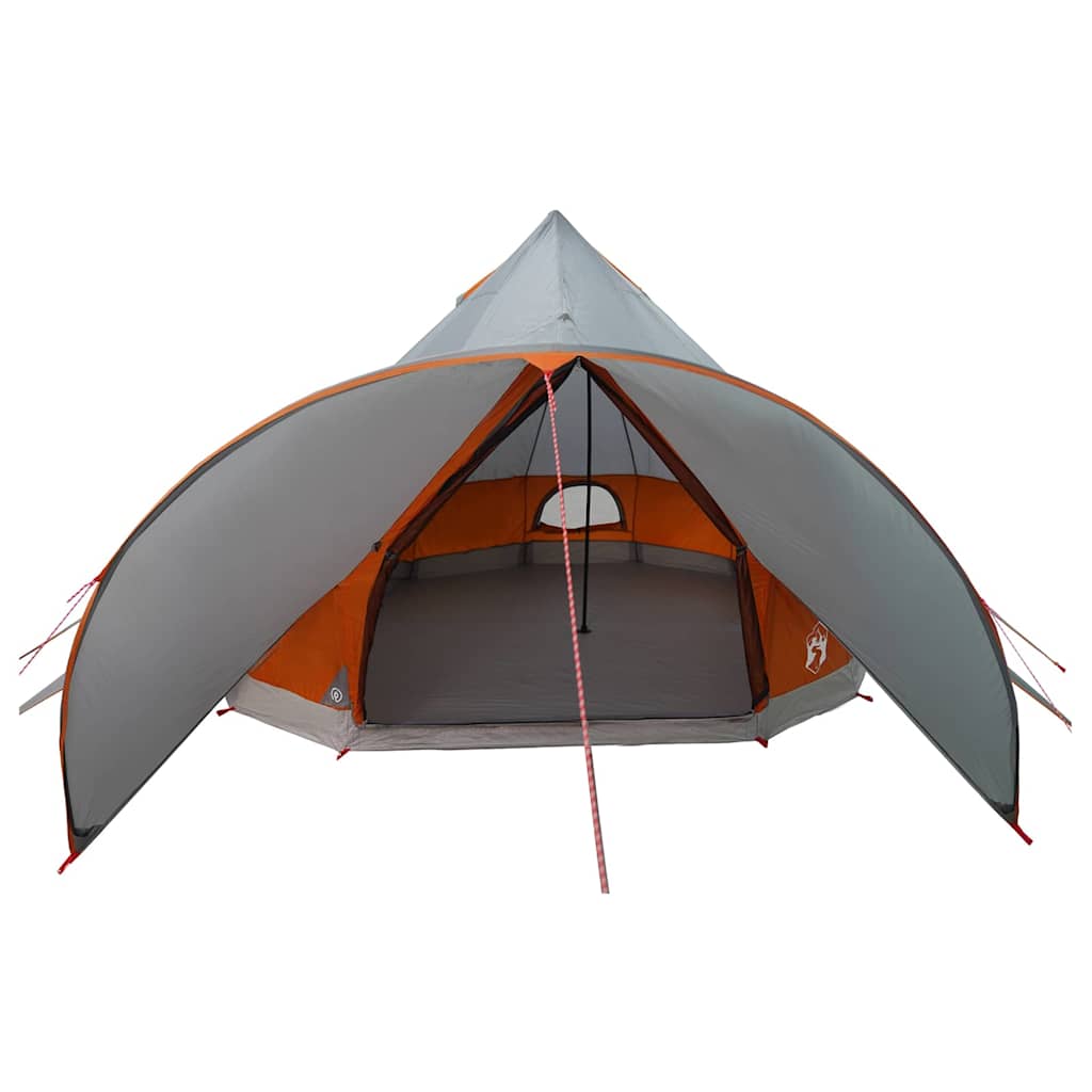 Teepee Tent 5-Person met dak Grijs en Oranje 415 x 415 x 247 cm is nu te koop bij PeponiXL, paradijselijk wonen!