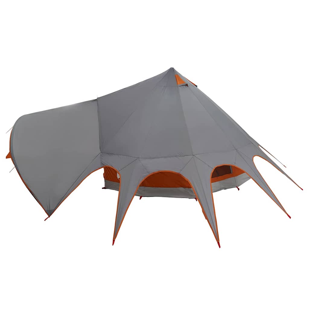 Teepee Tent 5-Person met dak Grijs en Oranje 415 x 415 x 247 cm is nu te koop bij PeponiXL, paradijselijk wonen!