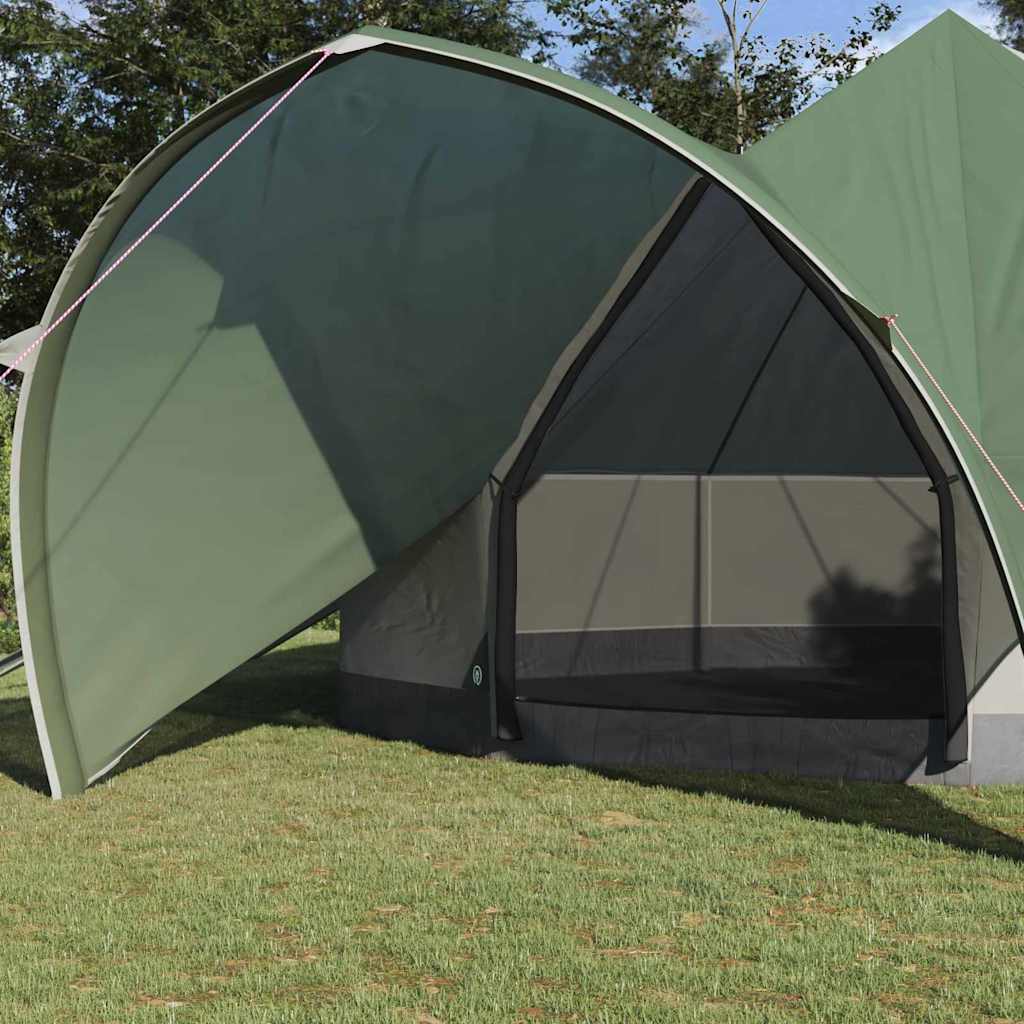 Teepee Tent 7-Persoon met dak Groen en Grijs 600 x 600 x 347 cm is nu te koop bij PeponiXL, paradijselijk wonen!