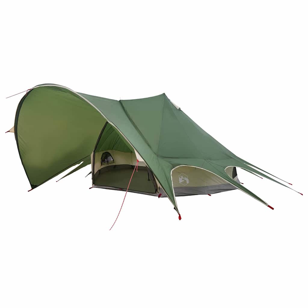 Teepee Tent 7-Persoon met dak Groen en Grijs 600 x 600 x 347 cm is nu te koop bij PeponiXL, paradijselijk wonen!