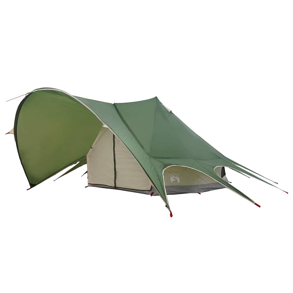 Teepee Tent 7-Persoon met dak Groen en Grijs 600 x 600 x 347 cm is nu te koop bij PeponiXL, paradijselijk wonen!