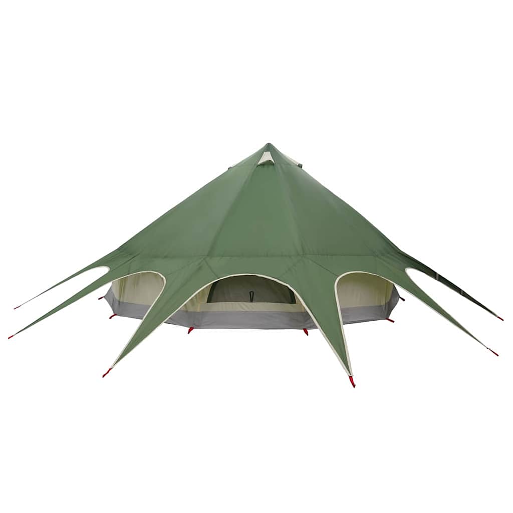 Teepee Tent 7-Persoon met dak Groen en Grijs 600 x 600 x 347 cm is nu te koop bij PeponiXL, paradijselijk wonen!