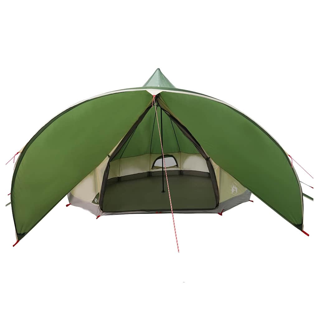 Teepee Tent 7-Persoon met dak Groen en Grijs 600 x 600 x 347 cm is nu te koop bij PeponiXL, paradijselijk wonen!