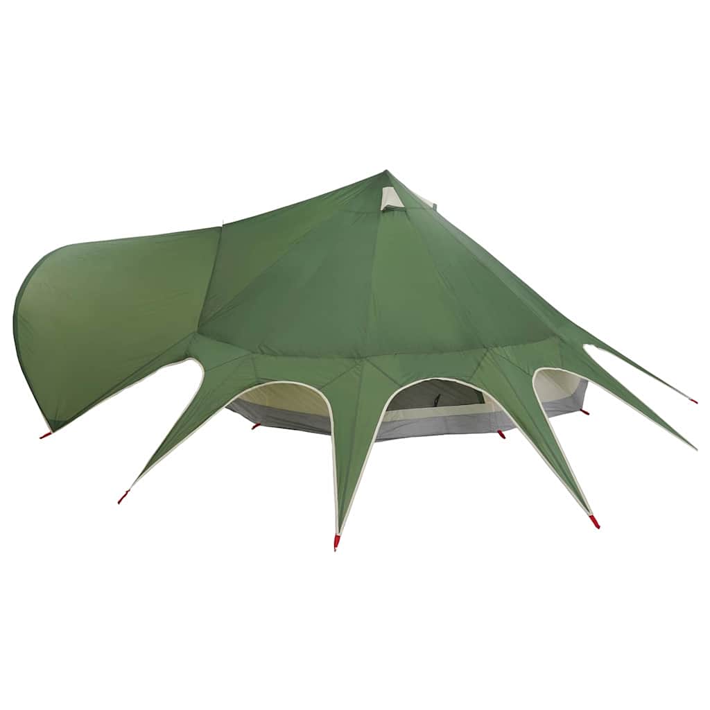 Teepee Tent 7-Persoon met dak Groen en Grijs 600 x 600 x 347 cm is nu te koop bij PeponiXL, paradijselijk wonen!