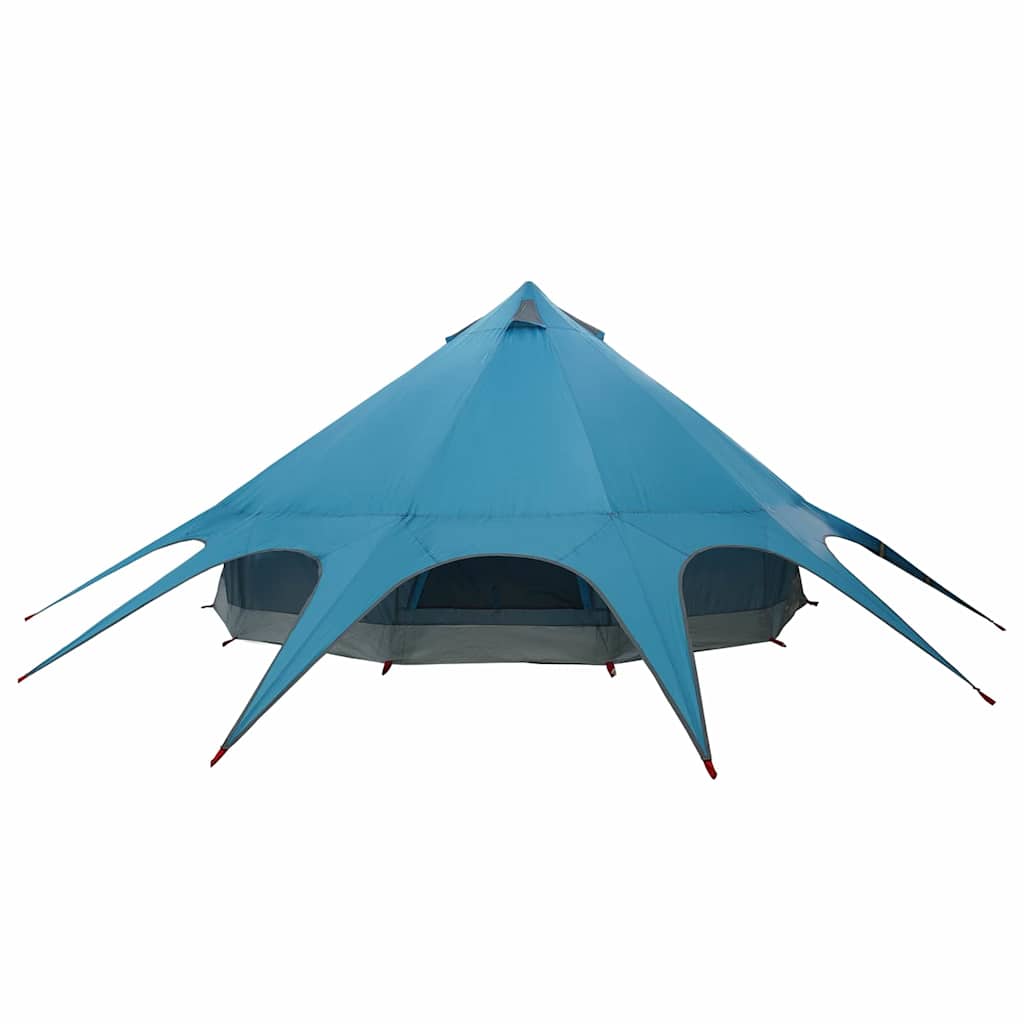 Teepee Tent 7-Persoon met dak Blauw en Grijs 600 x 600 x 347 cm is nu te koop bij PeponiXL, paradijselijk wonen!
