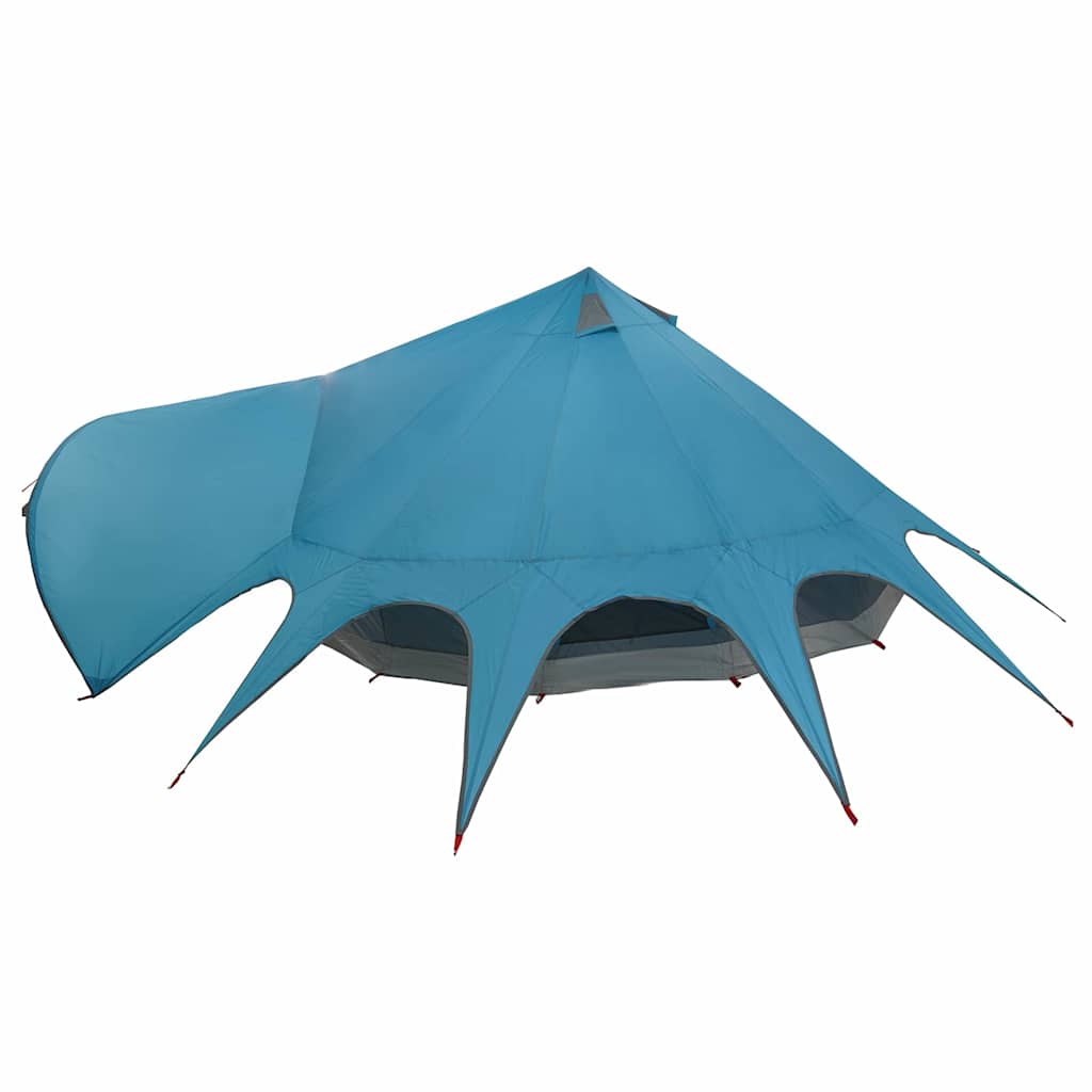 Teepee Tent 7-Persoon met dak Blauw en Grijs 600 x 600 x 347 cm is nu te koop bij PeponiXL, paradijselijk wonen!