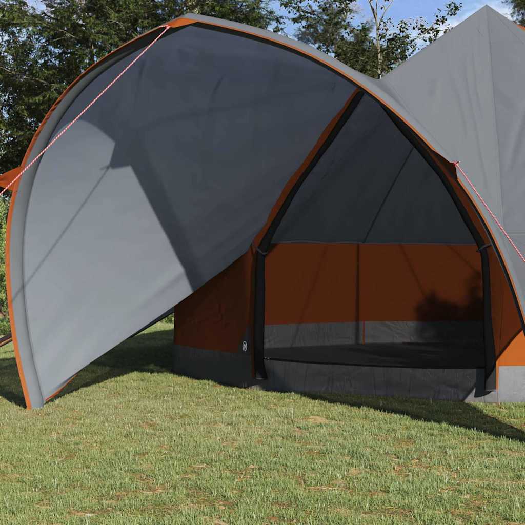 Teepee Tent 7-Persoon Grijs en Oranje 600 x 600 x 347 cm is nu te koop bij PeponiXL, paradijselijk wonen!