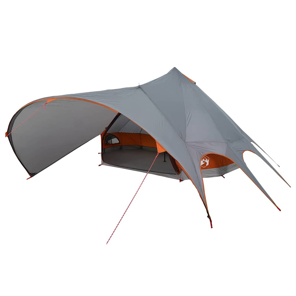 Teepee Tent 7-Persoon Grijs en Oranje 600 x 600 x 347 cm is nu te koop bij PeponiXL, paradijselijk wonen!