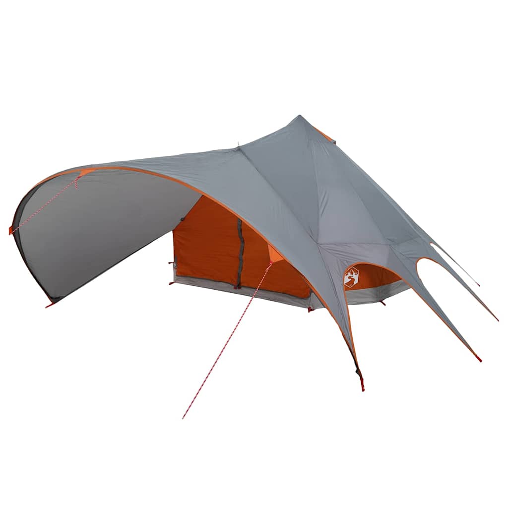 Teepee Tent 7-Persoon Grijs en Oranje 600 x 600 x 347 cm is nu te koop bij PeponiXL, paradijselijk wonen!