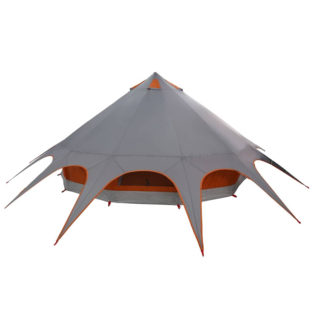 Teepee Tent 7-Persoon Grijs en Oranje 600 x 600 x 347 cm is nu te koop bij PeponiXL, paradijselijk wonen!