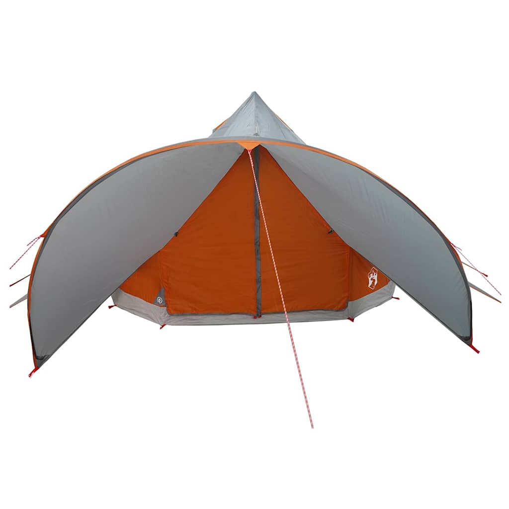 Teepee Tent 7-Persoon Grijs en Oranje 600 x 600 x 347 cm is nu te koop bij PeponiXL, paradijselijk wonen!