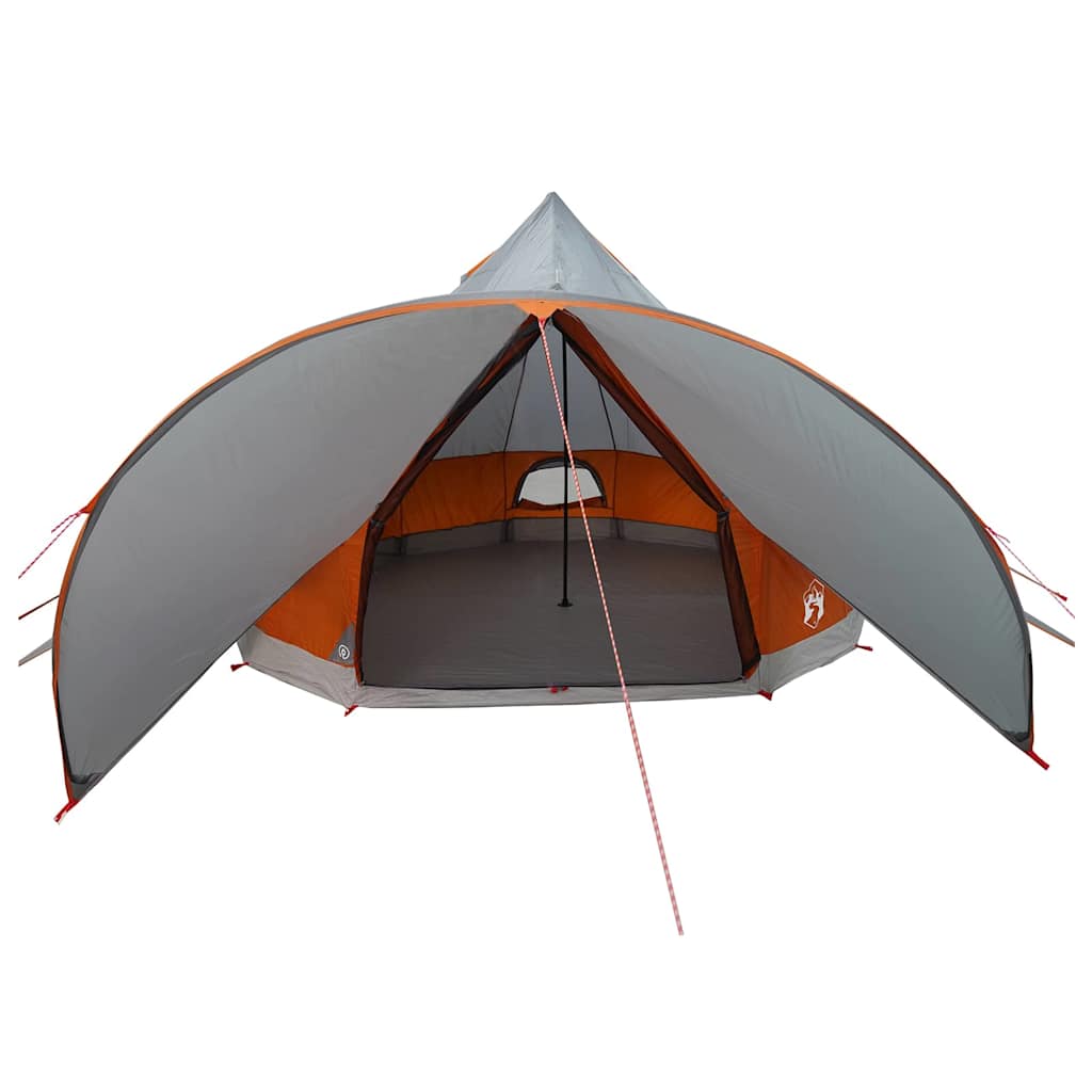 Teepee Tent 7-Persoon Grijs en Oranje 600 x 600 x 347 cm is nu te koop bij PeponiXL, paradijselijk wonen!