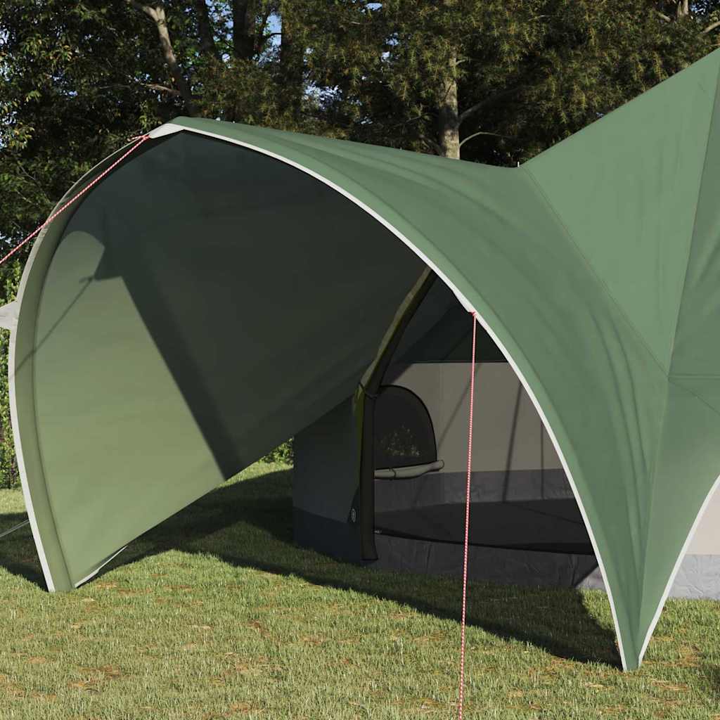 Teepee Tent 9-Person met dak Groen en Grijs 502 x 502 x 297 cm is nu te koop bij PeponiXL, paradijselijk wonen!