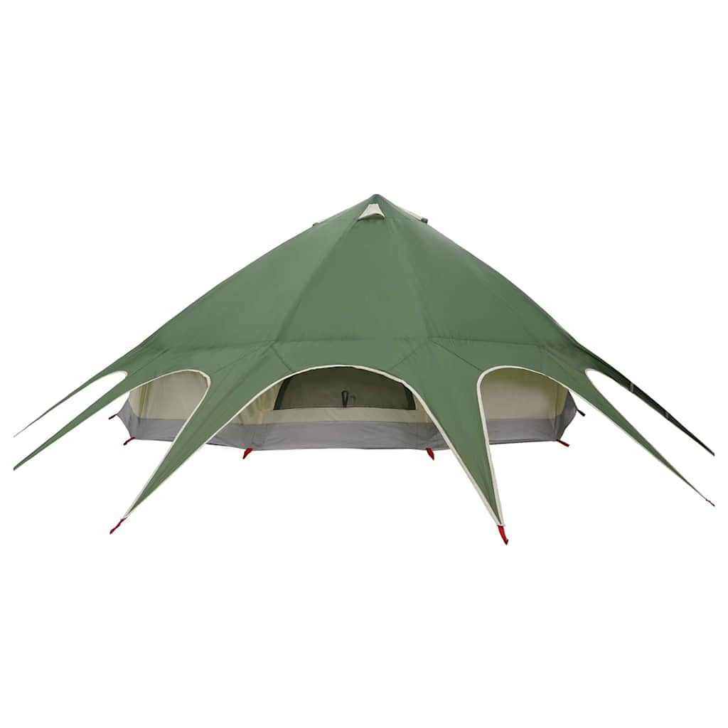 Teepee Tent 9-Person met dak Groen en Grijs 502 x 502 x 297 cm is nu te koop bij PeponiXL, paradijselijk wonen!