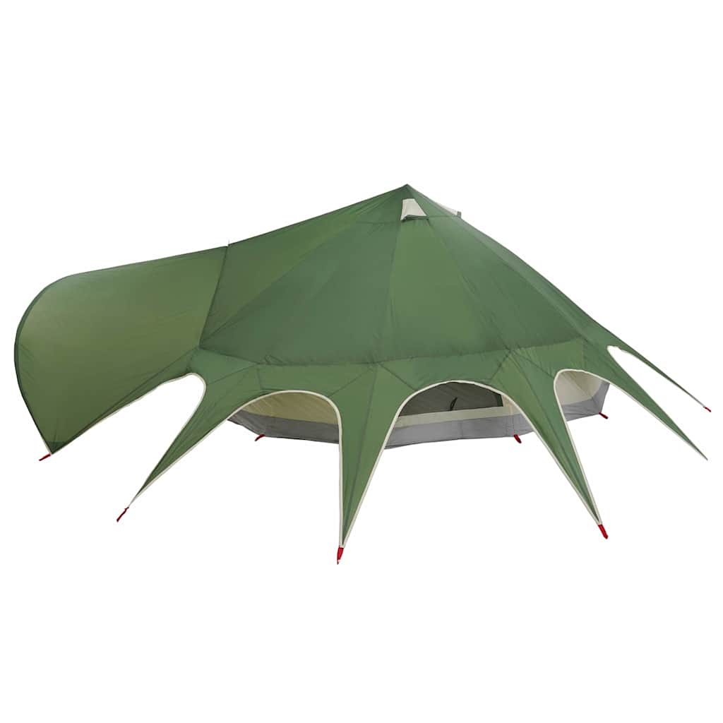 Teepee Tent 9-Person met dak Groen en Grijs 502 x 502 x 297 cm is nu te koop bij PeponiXL, paradijselijk wonen!