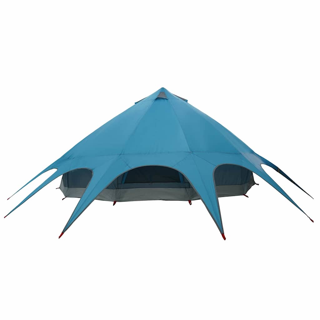 Teepee Tent 9-Person met dak Blauw en Grijs 502 x 502 x 297 cm is nu te koop bij PeponiXL, paradijselijk wonen!
