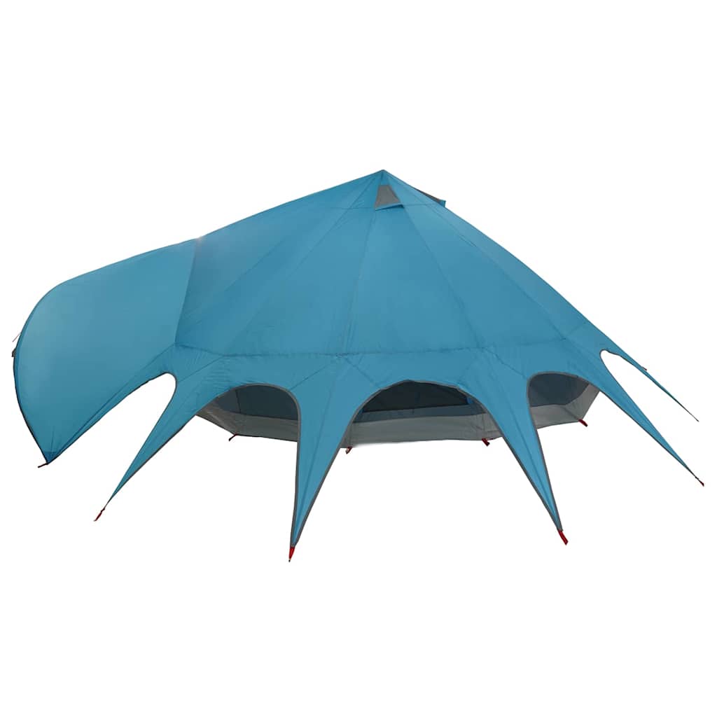 Teepee Tent 9-Person met dak Blauw en Grijs 502 x 502 x 297 cm is nu te koop bij PeponiXL, paradijselijk wonen!