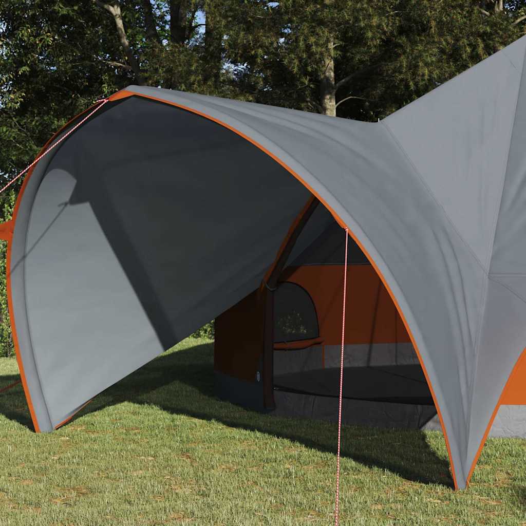 Teepee Tent voor 9 Personen Grijs en Oranje 502 x 502 x 297 cm is nu te koop bij PeponiXL, paradijselijk wonen!