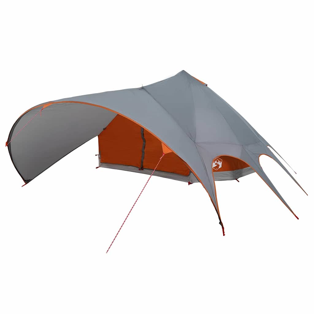 Teepee Tent voor 9 Personen Grijs en Oranje 502 x 502 x 297 cm is nu te koop bij PeponiXL, paradijselijk wonen!